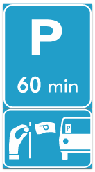 Limited parking, pay and display combination sign